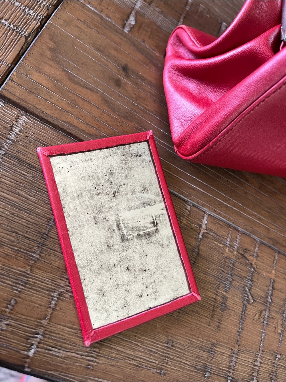 Vintage Burberry Red Top-Handle Women's Bag - Picture 5 of 13